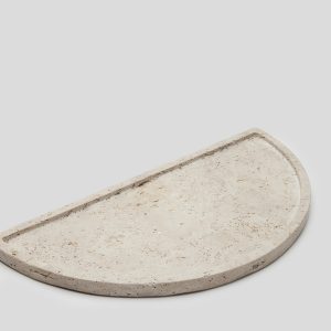 Crescent Tray Travertine