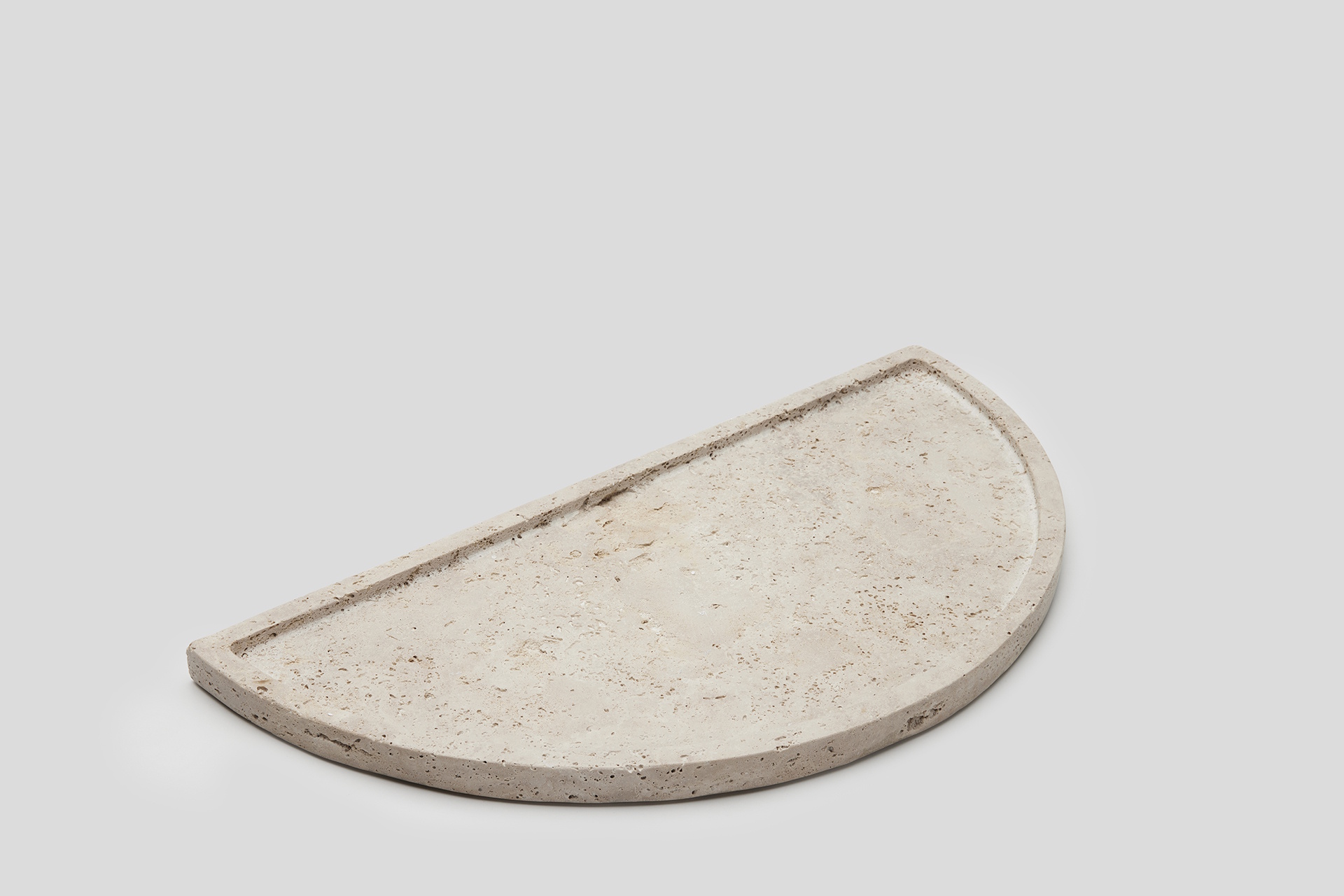 Crescent Tray Travertine