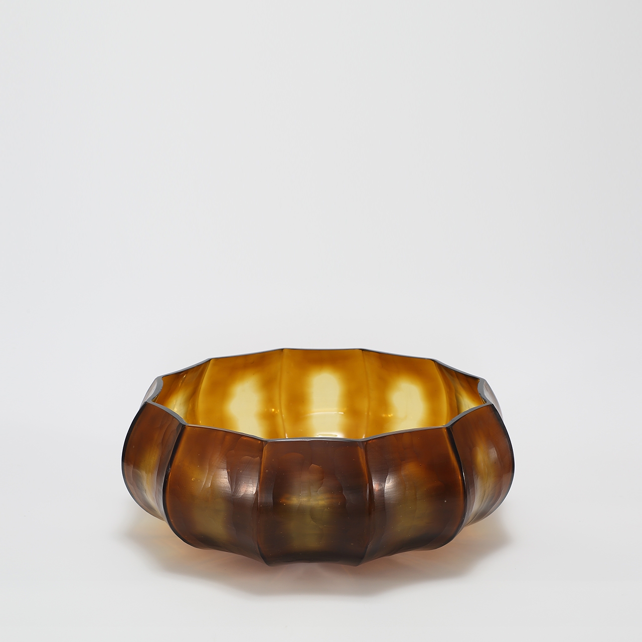 Lotus Bowl Mouth blown, hand etched and hand finished glass bowl