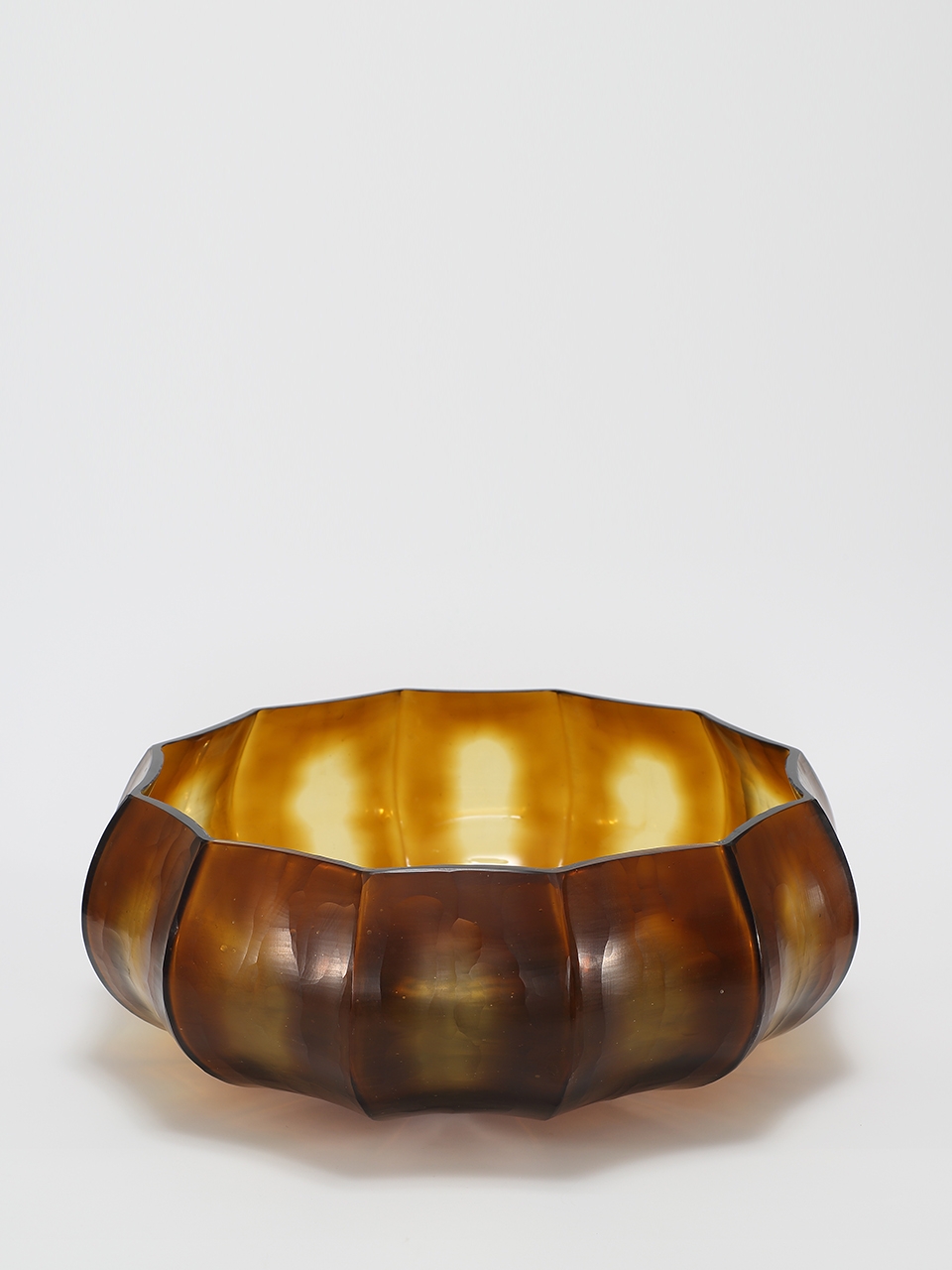 Lotus Bowl Mouth blown, hand etched and hand finished glass bowl