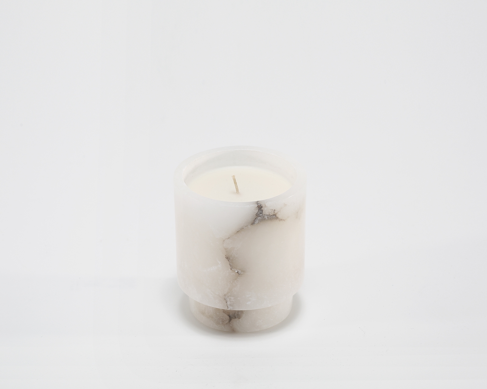 Ambiente Alabaster Candle by The Foundry × Studio McKenna in hand-carved alabaster vessel, great for gifting