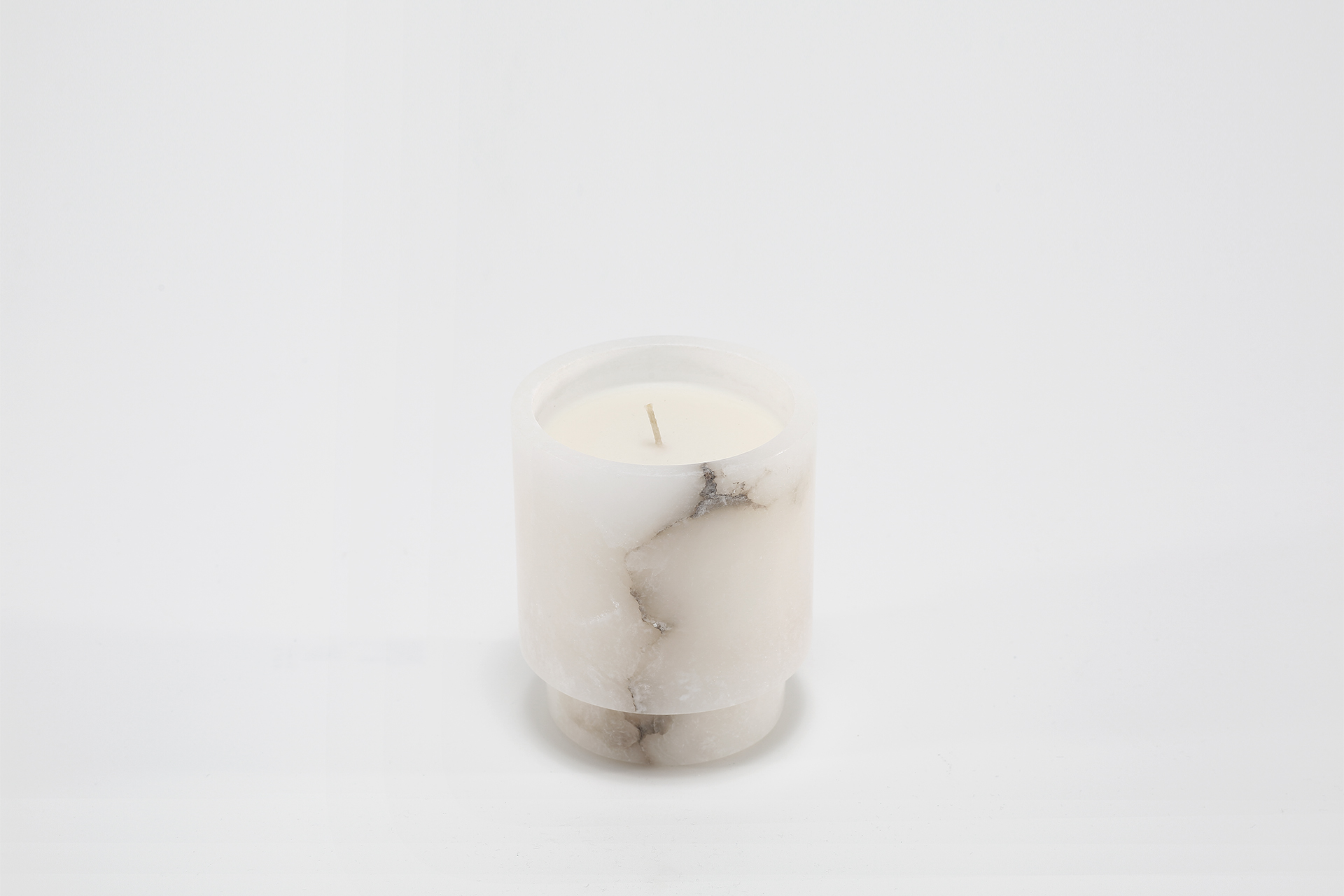 Ambiente Alabaster Candle by The Foundry × Studio McKenna in hand-carved alabaster vessel, great for gifting