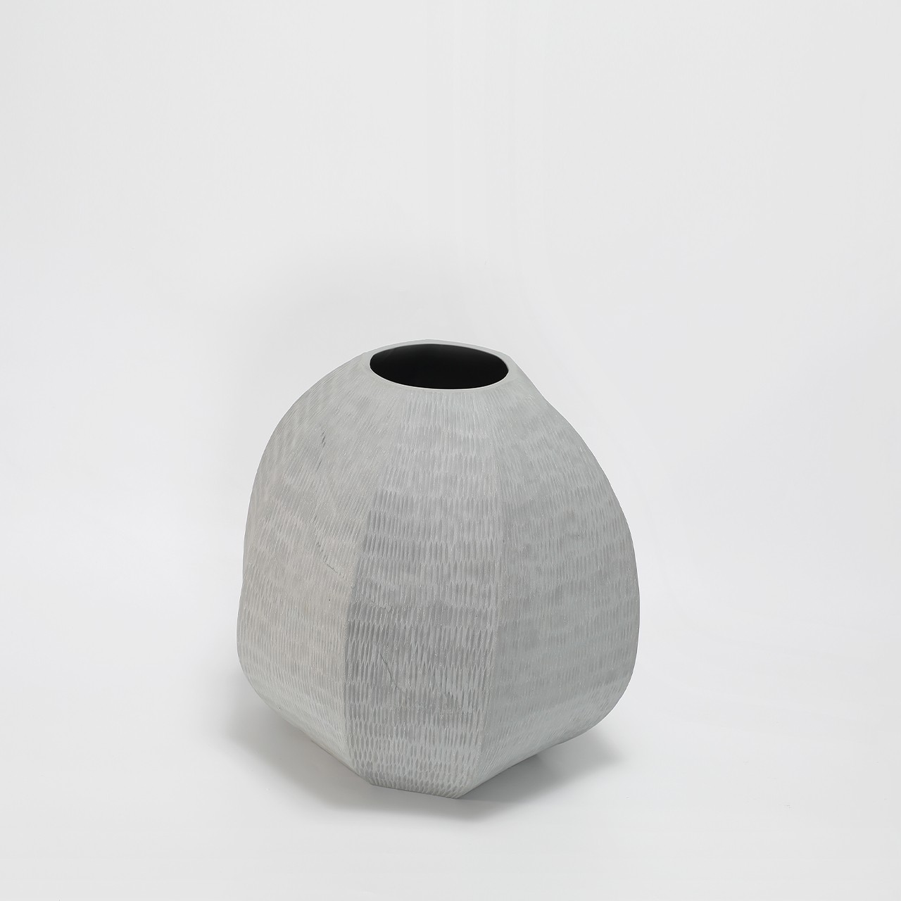 Etcha Vase Stipple Mouth blown, hand etched and hand finished glass bowl