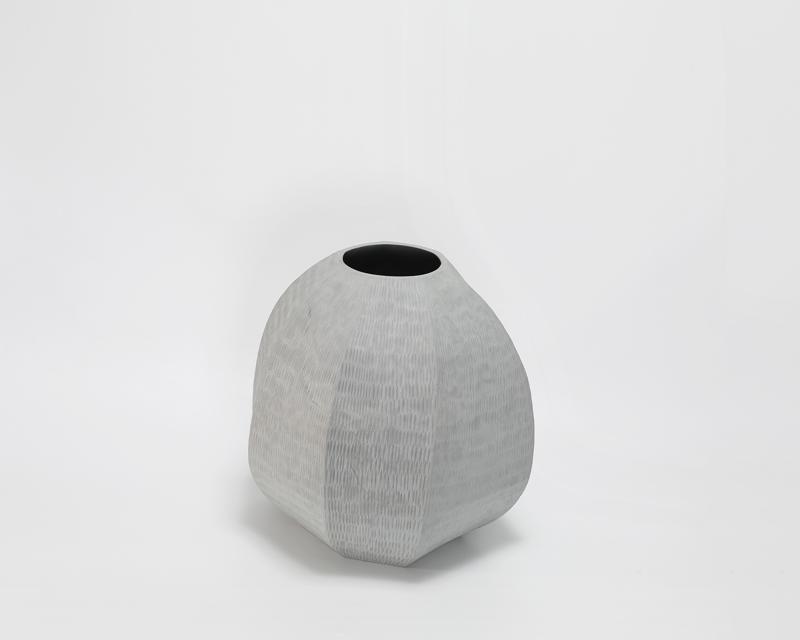 Etcha Vase Stipple Mouth blown, hand etched and hand finished glass bowl