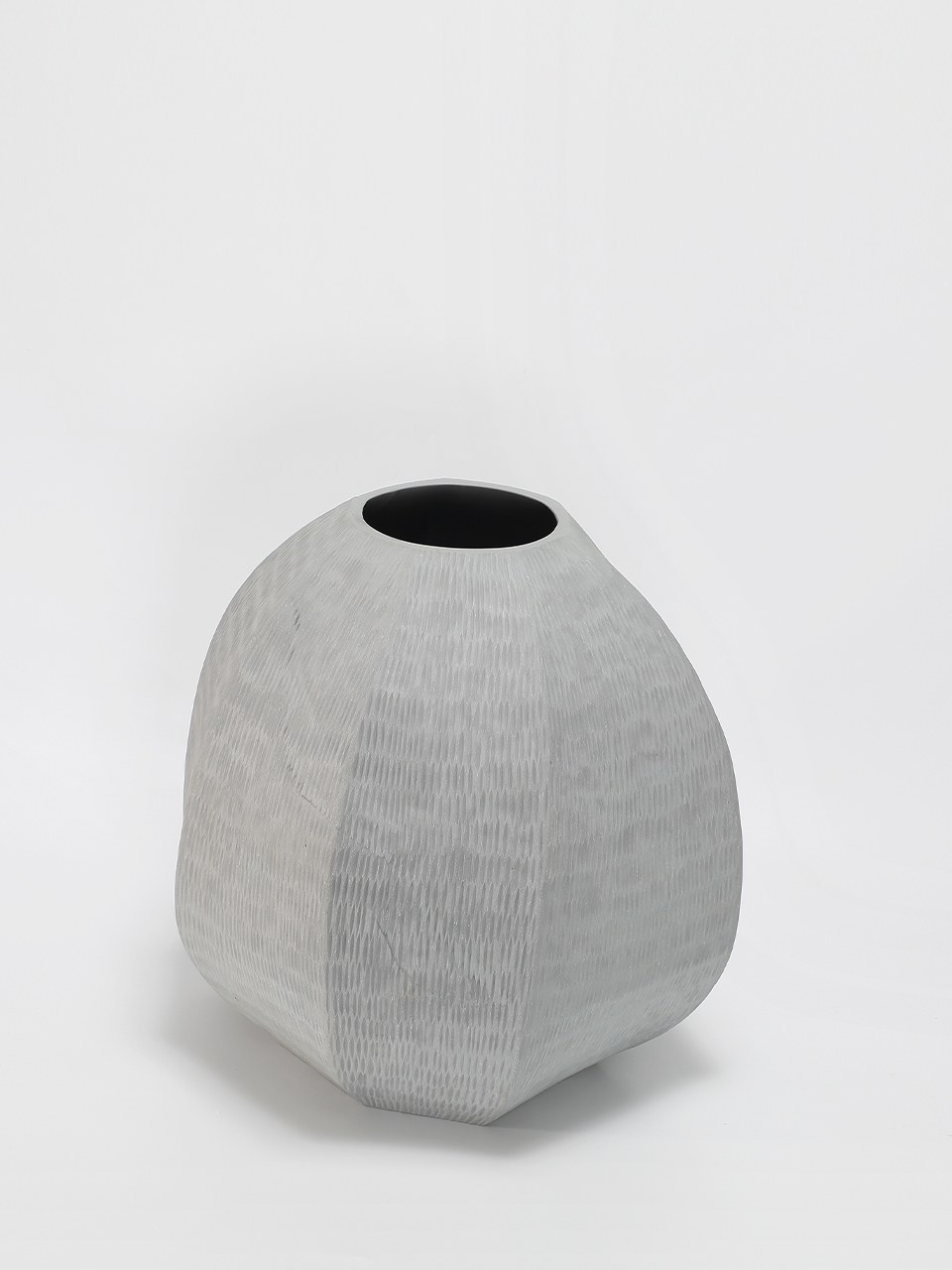 Etcha Vase Stipple Mouth blown, hand etched and hand finished glass bowl