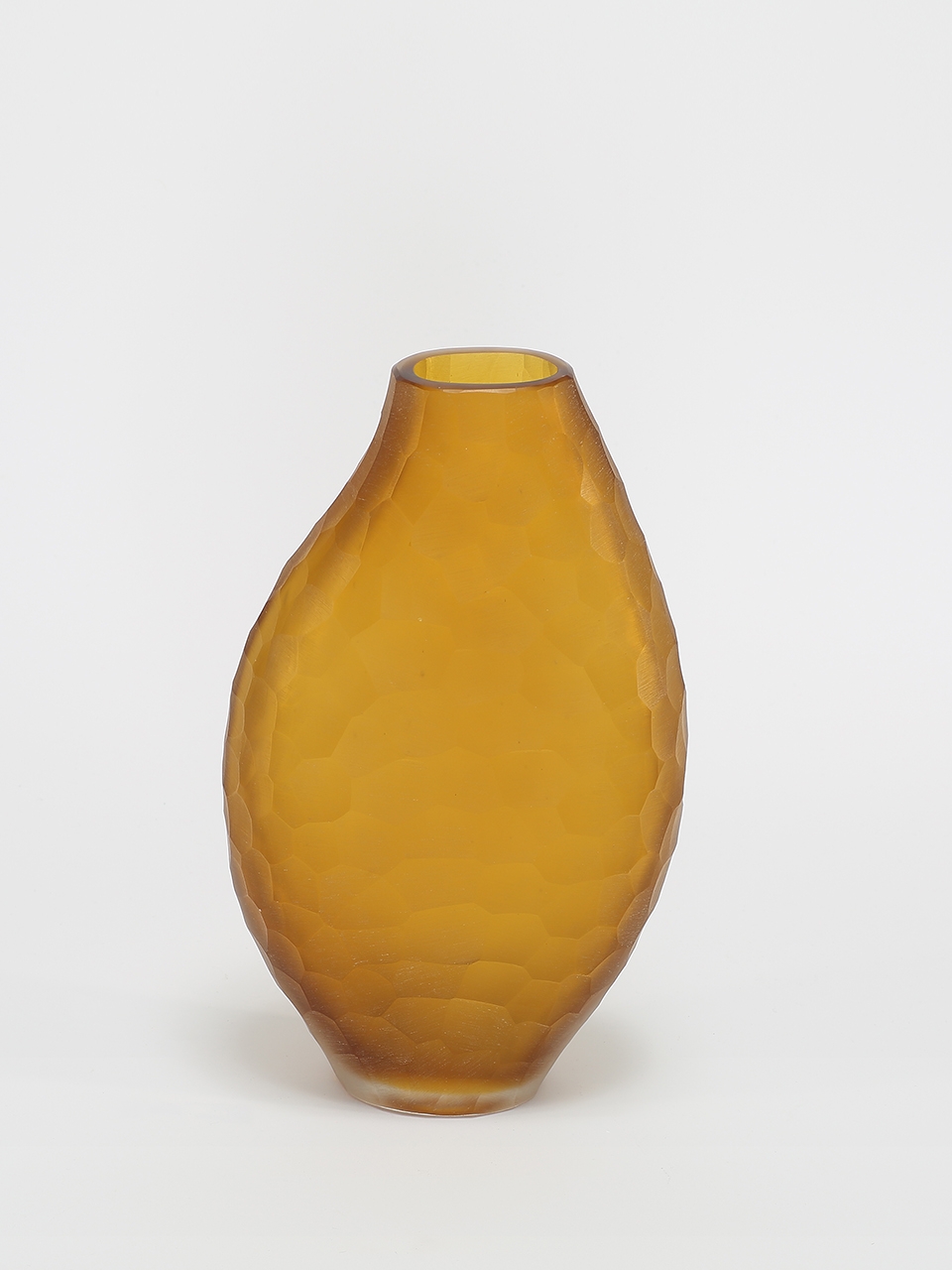 Calista Vase blown, hand etched and hand finished glass bowl