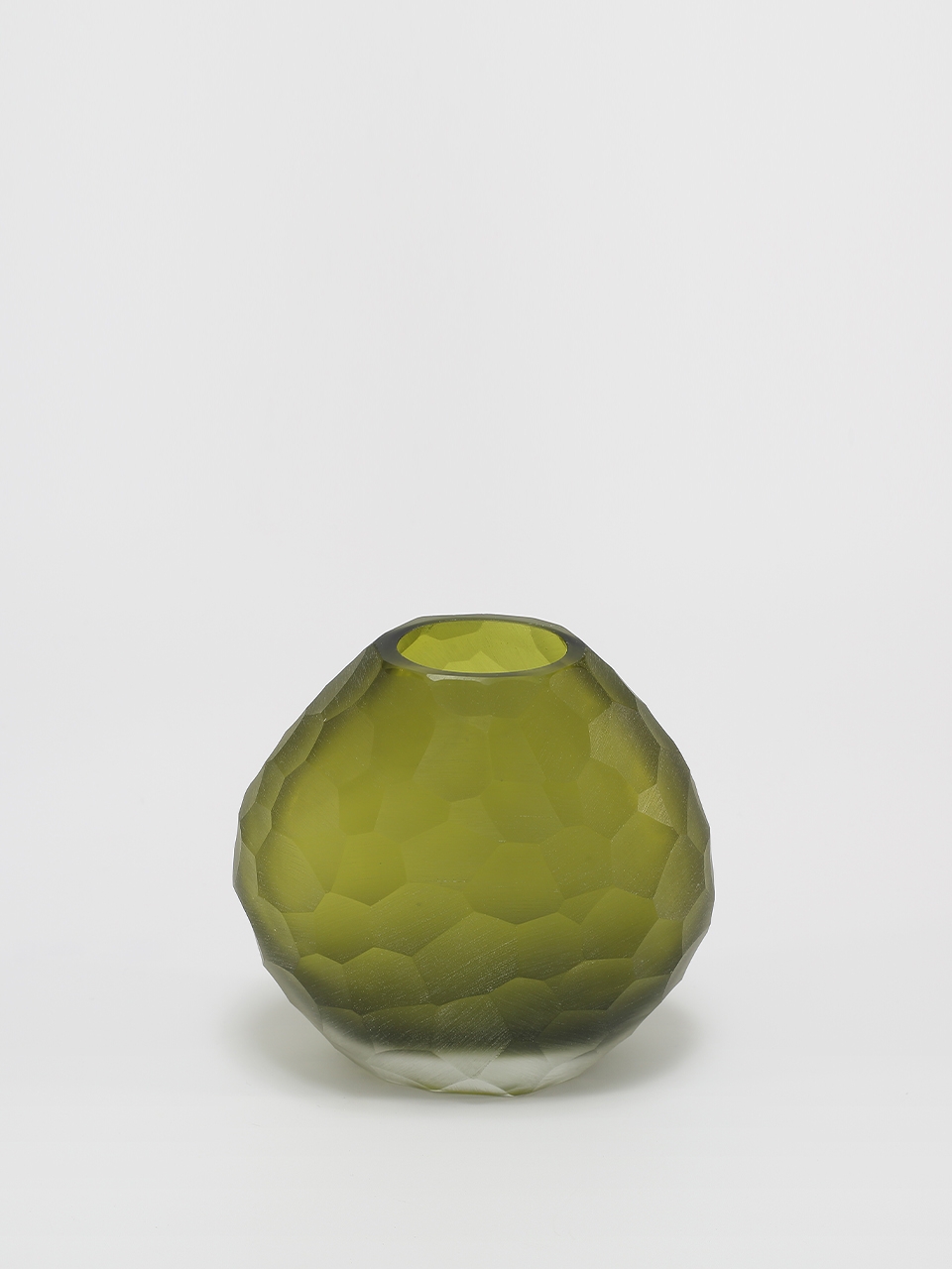 Calista Vase blown, hand etched and hand finished glass bowl