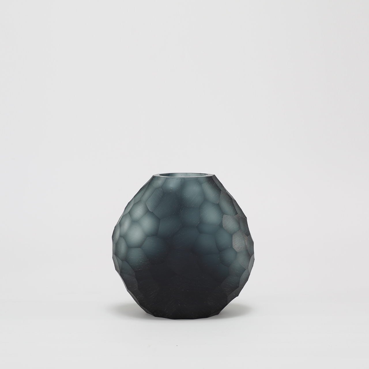 Calista Vase blown, hand etched and hand finished glass bowl