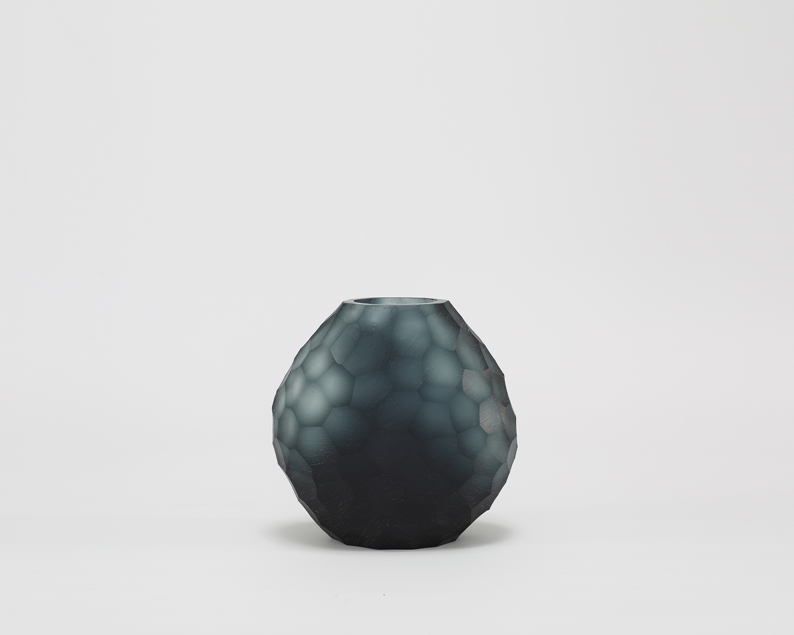 Calista Vase blown, hand etched and hand finished glass bowl